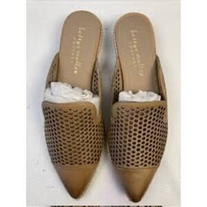 Bettye Muller Women's Concept Cara Perforated Leather Mules Brown Tan Size 7M